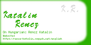 katalin rencz business card